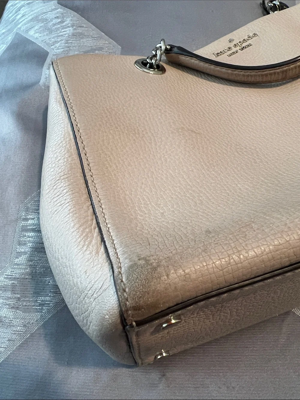 kate spade New York Blush Leather Chain-Handle Tote